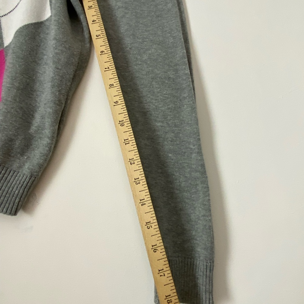 Izod Womens Gray & Pink V-Neck Argyle Golf Sweater SzL (sku153) - Picture 9 of 13